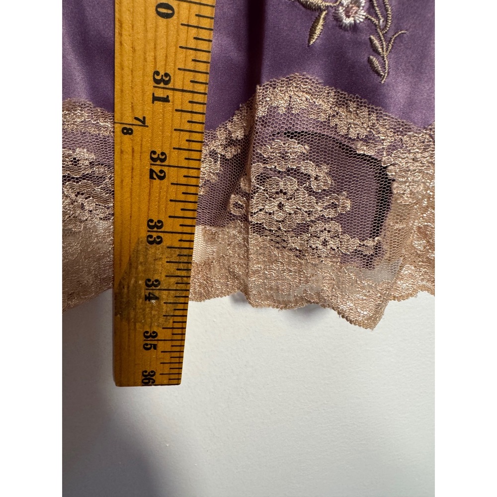 Coquette Bisou Bisou Michele Bohbot Satin Lace Chemise Women Medium Purple - Picture 7 of 9